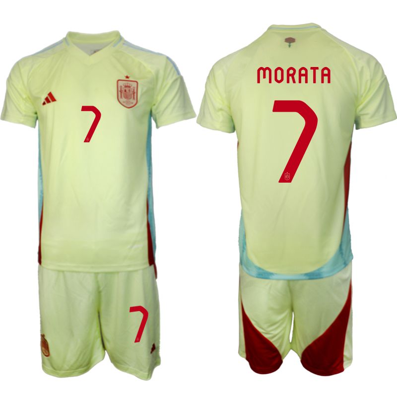 Men 2024-2025 Season Spain away green #7 Soccer Jerseys->spain jersey->Soccer Country Jersey